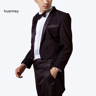 Huarmey เสื้อสูทเบลเซอร์ กางเกงขายาว แขนกลืน คอปก ผ่าหลัง เหมาะกับฤดูใบไม้ผลิ ฤดูใบไม้ร่วง สําหรับผู้ชาย 1 ชุด