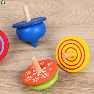 ของเล่นไม้ Montessori Magic Toys Spinning Top หลากสี 4 ชิ้น ต่อชุด