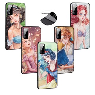 เคสโทรศัพท์มือถือนิ่ม ลายการ์ตูนเจ้าหญิงดิสนีย์ Ariel Belle Cinderella สําหรับ Motorola Moto E7i E7 Power G30 G50 G40 G60 G60s Edge 20 Lite Pro G100 S LFW34