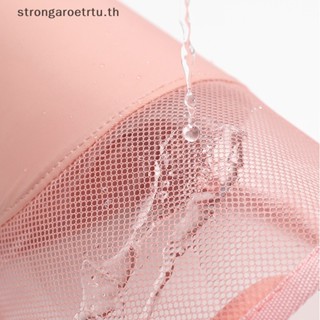 Strongaroetrtu กระเป๋าเครื่องสําอาง แบบใส มีซิป สําหรับใส่แปรงแต่งหน้า