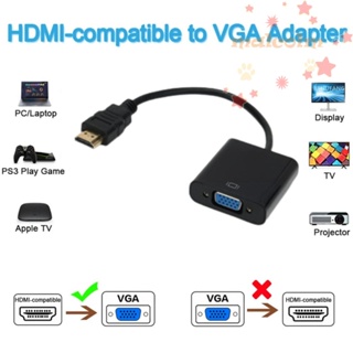 Malcolm HDMI เป็น VGA พร้อมแหล่งจ่ายไฟเสียง, อะแดปเตอร์แปลงสายเคเบิล, การชาร์จ USB ที่สะดวก HDMI โปรเจคเตอร์เสียงตัวผู้