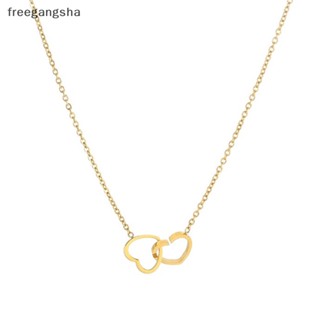 [FREG] Trendy Titanium Stainless SteelLove Heart Choker Necklaces For Women Girls Chic Charm Pendant Necklace FDH