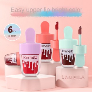 【ALIENBENSON】LAMEILA Lamera ลิปสติก เนื้อแมตต์ กํามะหยี่ นิ่ม กันน้ํา ชุ่มชื้น ติดทนนาน 6 สี