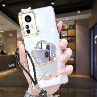 Andyh เคสโทรศัพท์มือถือ ลายดอกไม้ พร้อมสร้อยข้อมือ ประดับเพชร สําหรับ Xiaomi Redmi 9S 9Pro 10 4G 10 5G 10Pro 4G
