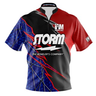 Storm DS เสื้อโปโล แขนสั้น พิมพ์ลายโบว์ลิ่ง 1509-ST 3D