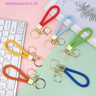 Alittlesearch11 พวงกุญแจเชือกถัก หนัง PU หลากสีสัน สําหรับห้อยกระเป๋า DIY