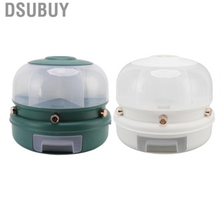 Dsubuy Grain Storage Container  Space Saving Rotating Dispenser 6 Grids Single Layer Transparent PP for Kitchen