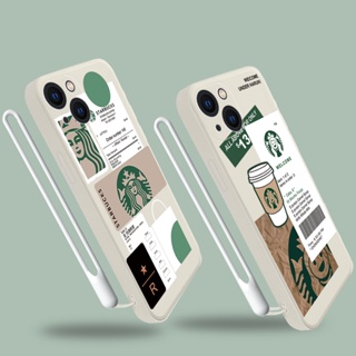 เคสโทรศัพท์มือถือแบบนิ่ม TPU ลายกาแฟ Starbucks พร้อมสายคล้อง สําหรับ Infinix Hot 10 11 Play 10 10t 10s NFC 10i S4 9 Pro 10 Lite 11 Plus Hot 9 Play 11 11S NFC Smart 4 4C 5 Pro 3 Plus Note 8 10 Tecno Spark 5 PRO A15 A16 A5S Y12 Y20 Y15S Y21S