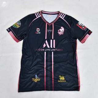 เสื้อกีฬาเสื้อฟุตบอลพิมพ์ลาย OFF.04 ใส่สบาย สีสด