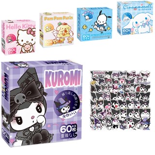 สติกเกอร์ ลายการ์ตูน Sanrio Kuromi Melody 3D สําหรับติดตกแต่งสมุด ขวดน้ํา แล็ปท็อป 60 ชิ้น