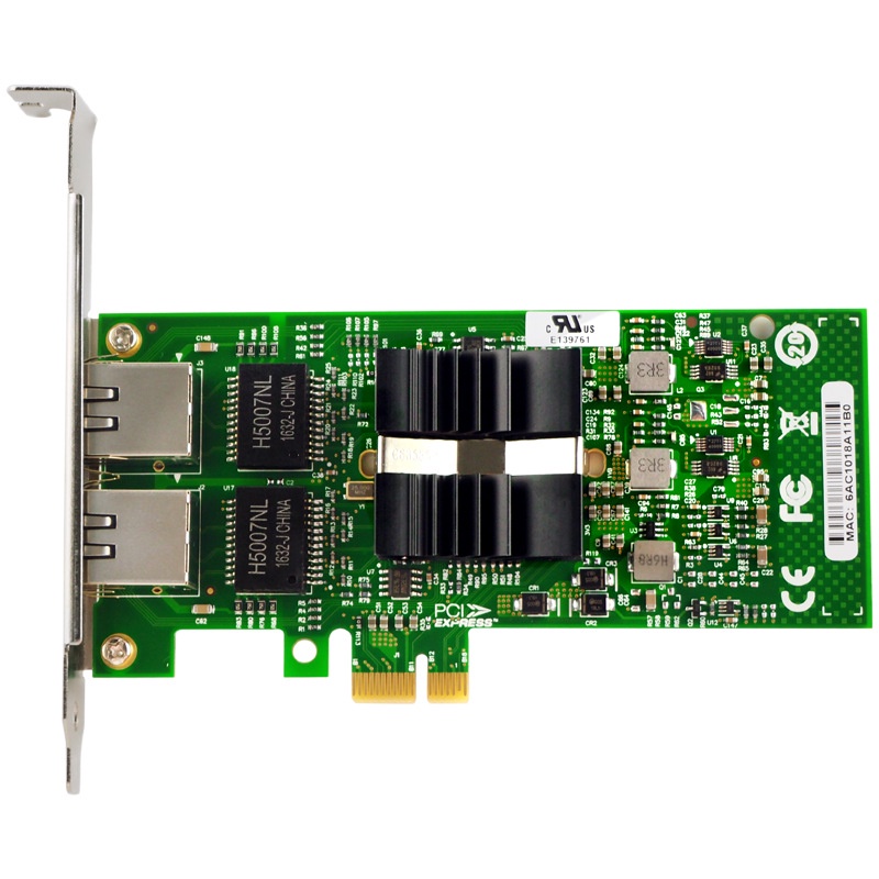ใหม่ PCI Express การ์ดเครือข่าย 8256 EB/GB Dual Port PCIE X1 Gigabit Ethernet 10/100/1000Mbps LAN อะ