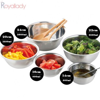 #ROYALLADY#Bowls ถาดวางซ้อนกันได้ ขนาดใหญ่ น้ําหนักเบา สําหรับเดินป่า บาร์บีคิว 5 ชิ้น