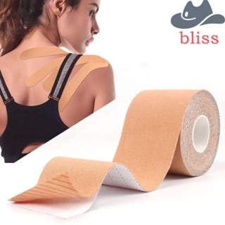 Bliss สติกเกอร์เทปพันแผล ผ้าฝ้าย กันน้ํา ยืดหยุ่น บรรเทาอาการปวดกล้ามเนื้อ สําหรับเล่นกีฬา เทนนิส