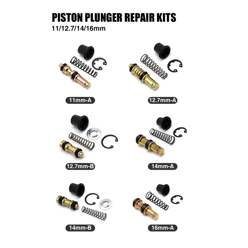 11/12.7/14/16mm Motorcycle Hydraulic Clutch Brake Piston Plunger Repair Kits Motorcycle Accessories