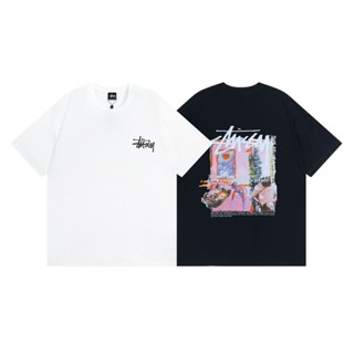 STUSSY เสื้อยืดแขนสั้น พิมพ์ลายโปสเตอร์กราฟฟิติ Daydream สไตล์คลาสสิก แฟชั่นสําหรับผู้ชาย และผู้หญิง