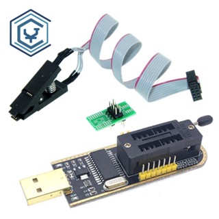 โมดูลโปรแกรมเมอร์ CH341A 24 25 Series EEPROM Flash BIOS USB และคลิปทดสอบ SOP8 อะแดปเตอร์ 1.8V SOP8 เป็น DIP8 DIY