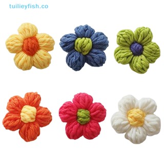 Tuilieyfish เข็มกลัดถัก ลายดอกไม้ แฮนด์เมด เครื่องประดับ สําหรับผู้หญิง