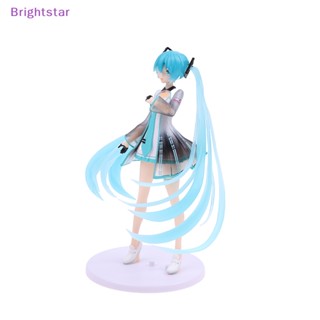 Brightstar ใหม่ ตุ๊กตาการ์ตูนอนิเมะ Hatsune Miku แฮนด์เมด สีฟ้า สําหรับตกแต่งรถยนต์ 1 ชิ้น