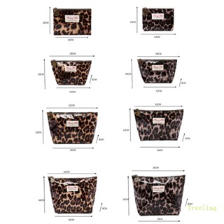 Treeling กระเป๋าใส่เครื่องสําอาง อเนกประสงค์ ลายเสือดาว สําหรับผู้หญิง