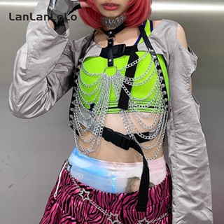 Lanlanlolo เสื้อคอกลม แขนยาว แต่งกระดุมกลวง สีพื้น สําหรับผู้หญิง 2023