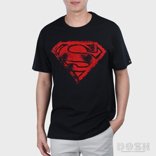 [S-5XL]DOSH:MENS T-SHIRTS SUPERMAN เสื้อยืดผู้ชาย คอกลม แขนสั้นรุ่นWSMT5136-BL