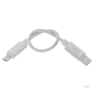 Stay สายชาร์จ USB 3 1 Type C เป็น Micro USB ตัวผู้ เป็นตัวผู้ รองรับการชาร์จ และถ่ายโอนข้อมูล แบบพกพา ทนทาน