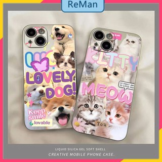          เคสโทรศัพท์มือถือใส แบบนิ่ม ลายแมว และลูกสุนัข สําหรับ apple iphone 12 14 13promax 11 xsmax xr6 78p14Promax 14plus 13 12pro 11 pro max Xr Xs max 7 8 Plus 13 pro max 13 12 12pro 11promax 11 Promax