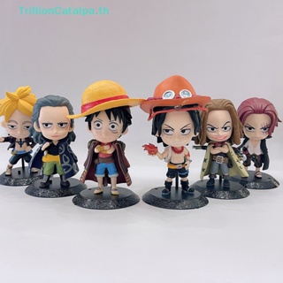 Trillioncatalpa โมเดลฟิกเกอร์อนิเมะ One Piece Luffy Ace สําหรับตกแต่งเค้ก