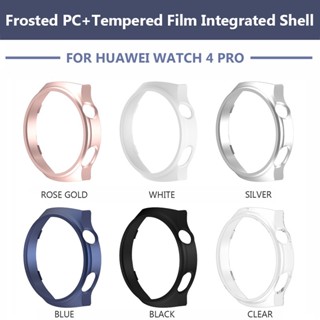 เหมาะสําหรับ Huawei Watch 4 Pro PC ฝ้า + ฟิล์มนิรภัย เคสป้องกันหน้าจอ แบบแข็ง ป้องกันรอยขีดข่วน