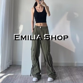 EMILIA SHOP  กางเกงขายาว คาร์โก้ กางเกง กางเกง  ทันสมัย ins สไตล์เกาหลี ทันสมัย A93L3M5 36Z230909