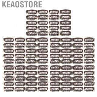 Keaostore 100pcs 6  U Shape Snap Clips For Hair Extensions Wig 3.2cm