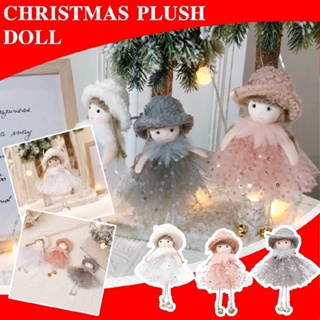 Christmas Angel Plush Doll Pendant Tree Hanging Ornaments with Bell Decor