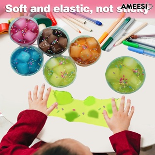 Ameesi ของเล่นดินน้ํามัน ปุยนุ่ม ยืดหยุ่น 60 มล. ไม่เหนียวติด DIY สําหรับเด็ก