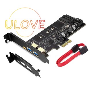 การ์ดอะแดปเตอร์ PCI-E เป็น USB 3.0 PCI Express 1 USB C และ 2 พอร์ต USB A M.2 NVME เป็น PCIe 3.0 พร้อมตัวยึด