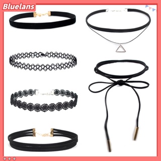 Bluelans สร้อยคอโชคเกอร์ ลายดอกไม้ เครื่องประดับแฟชั่นสตรี 6 ชิ้น