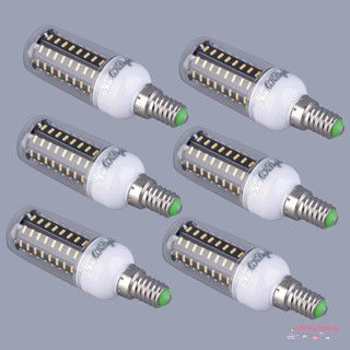 หลอดไฟ LED E14 9W 72 SMD 4014 110V-120V พร้อมฝาครอบ 6 ชิ้น