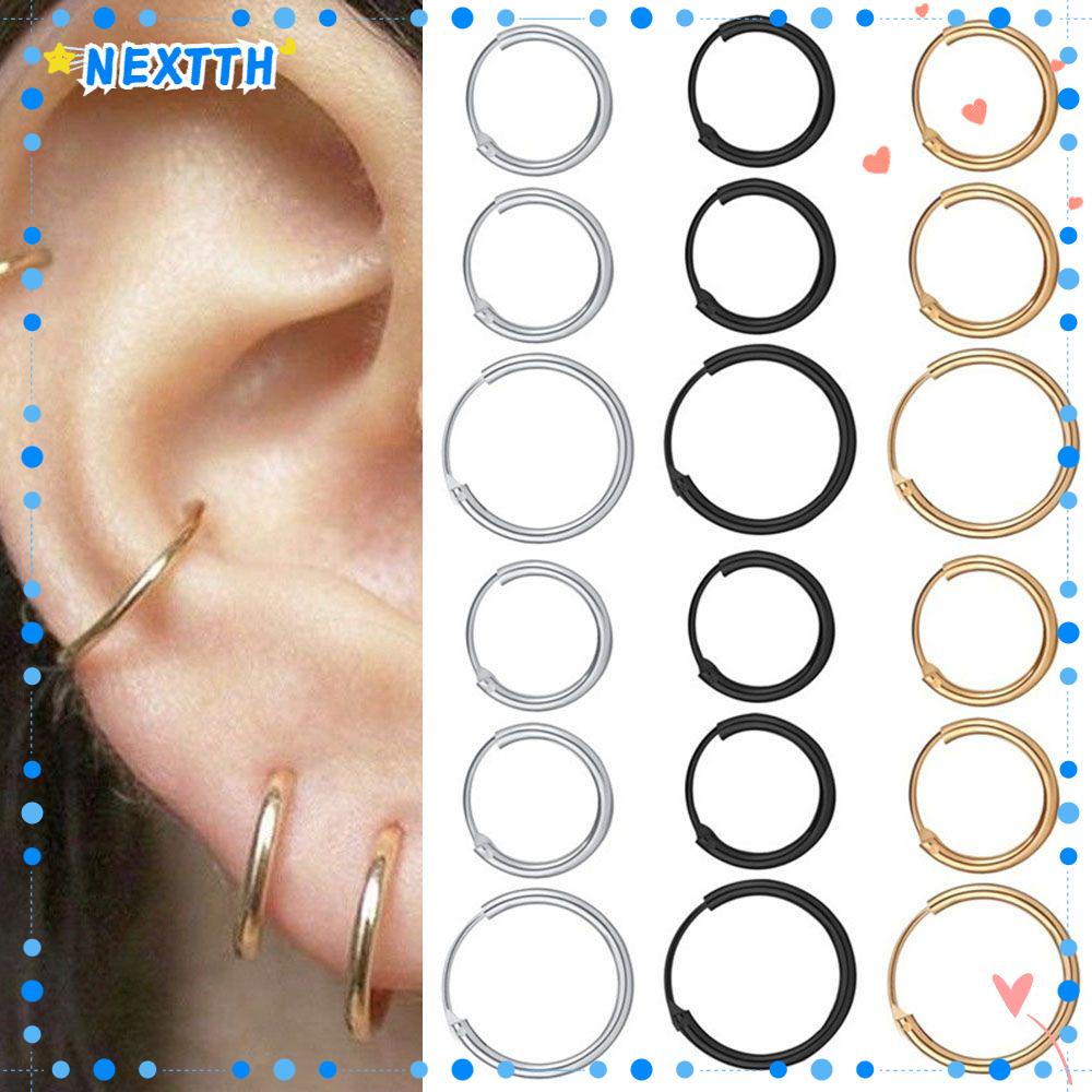 Nextth ต่างหูห่วงเจาะกระดูกอ่อน สีทอง สีเงิน