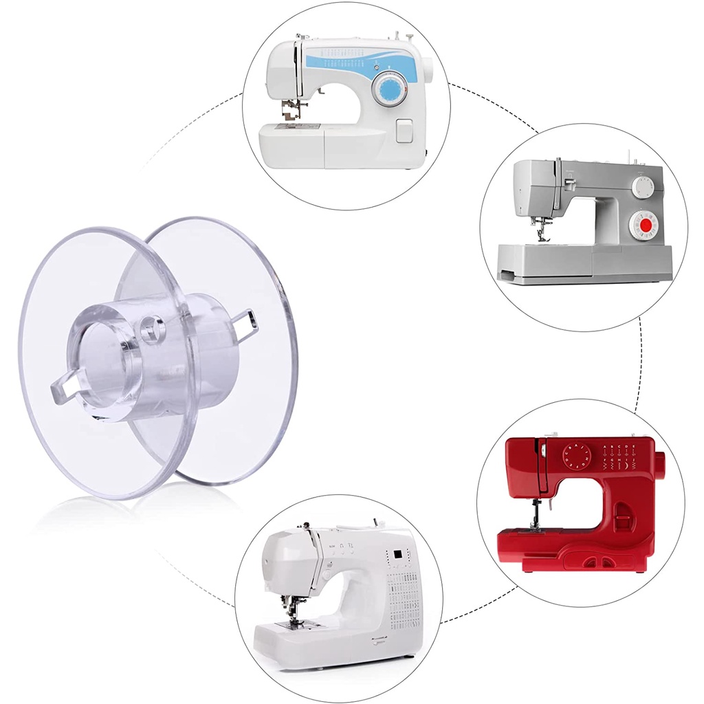 50 ชิ้น/25 ชิ้น พี่ชาย จักรเย็บผ้า กระสวยพลาสติกโปร่งใส แกนหมุน แกนม้วนจักรเย็บผ้าที่บ้าน - รูปที่ 6