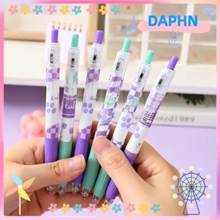 DAPHS 6 ชิ้น / เซต ปากกาเจล เครื่องเขียน สร้างสรรค์ สไตล์อวกาศ พร้อมคลิป เขียน เครื่องมือ ดอกทิวลิป กด ประเภทลายเซ็น ปากกา