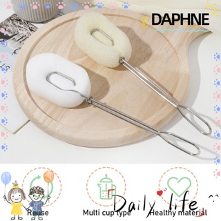 DAPHNE แปรงฟองน้ําสเตนเลส ด้ามจับยาว ถอดออกได้ แบบเปลี่ยน สําหรับล้างจาน