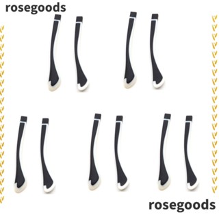 Rosegoods1 ชุดขาแว่นตา ซิลิโคน สีดํา สีขาว กันลื่น ใช้ซ้ําได้ 5 คู่