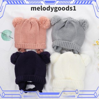 Melodygoods1 หมวกผ้าฝ้าย ให้ความอบอุ่น สําหรับเด็กทารกผู้หญิง