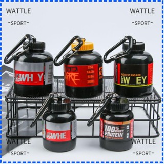 Wattle ขวดน้ํา ขนาดเล็ก 100 มล. 200 มล. แบบพกพา พร้อมพวงกุญแจ สําหรับเล่นกีฬากลางแจ้ง