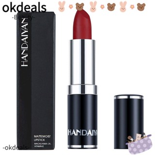 OKDEALS ลิปสติก เนื้อกํามะหยี่ สีแดง สีน้ําตาล สําหรับแต่งหน้า