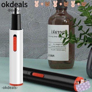 Okdeals เครื่องกําจัดขนจมูกไฟฟ้า ABS แบบชาร์จ USB ล้างทําความสะอาดได้ สําหรับผู้ชาย