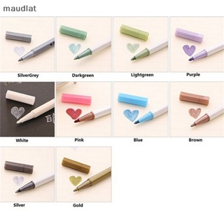 Maud ชุดปากกามาร์กเกอร์ เมทัลลิก กันน้ํา DIY 10 ชิ้น EN