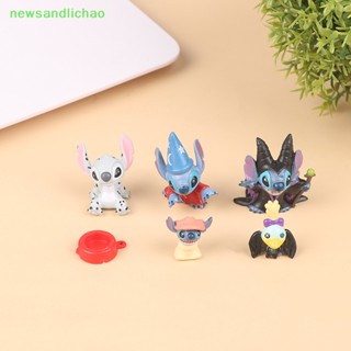 Newsandlichao Lilo &amp; Stitch ฟิกเกอร์แอกชัน อะนิเมะ แฮนด์เมด ตกแต่ง มินิ ตุ๊กตา DIy ของเล่น โมเดล Nice