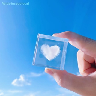 Widebeaucloud 4 ซม. คริสตัลบอล แกะสลักภายใน หัวใจ เมฆ ดวงจันทร์ ตกแต่งบ้าน ดี