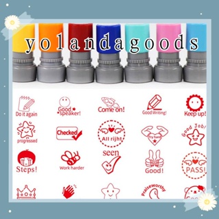 YOLA Commentary Stamp English Student Photosensitive Chapter Scrapbooking Stamper Kids Seal Cartoon Stamps Teaching stamp
