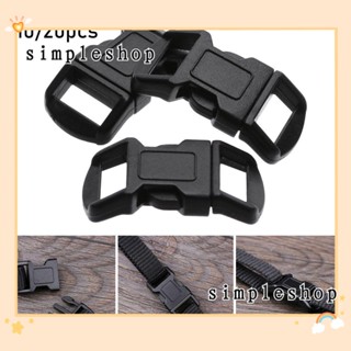 ❀SIMPLE❀ 10/20pcs 10mm Curved Buckle Plastic Strap Webbing Tool Outdoor Bag Buckles High quality Hardware Dual Adjustable Side Release Backpack Belt Parts Paracord Bracelet Accessories